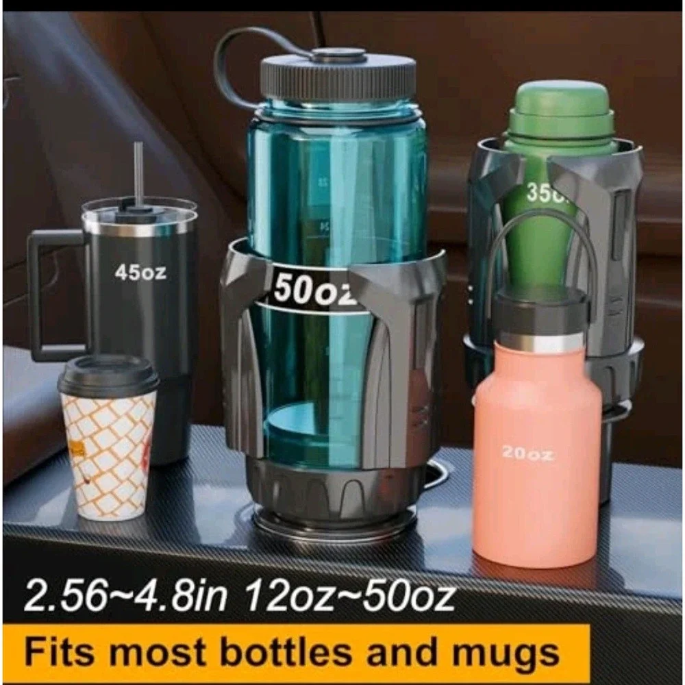 ZEYITIAN Cup‎ Holder Expander Automatic / Large Up To 50oz / Black / Auto Lock